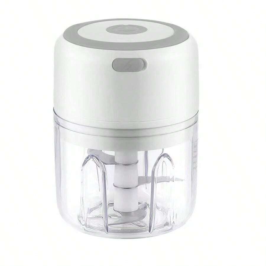 1PC Portable Electric Mini Garlic Chopper – 3-Blade USB Rechargeable Food Processor for Veggies & Meat