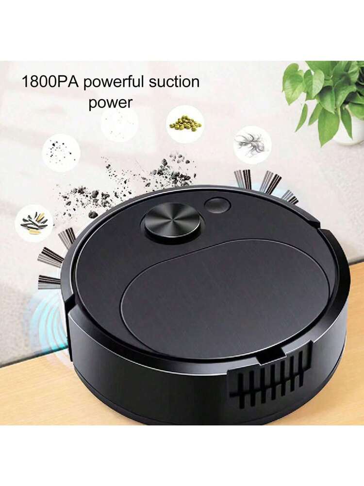 3-in-1 Smart Mini Robot Vacuum – Rechargeable Auto Sweeper, Duster & Cleaner for Home Use, Compact Design