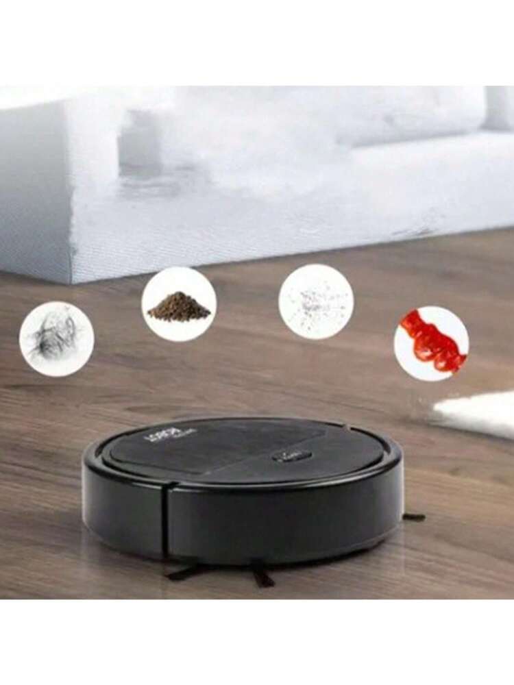 3-in-1 Smart Mini Robot Vacuum – Rechargeable Auto Sweeper, Duster & Cleaner for Home Use, Compact Design