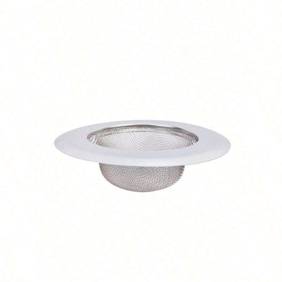 2pcs Stainless Steel Anti-Clog Sink Strainers – 4.5" Wide-Edge Microporous Filters for Kitchen Drain & Veggie Washing
