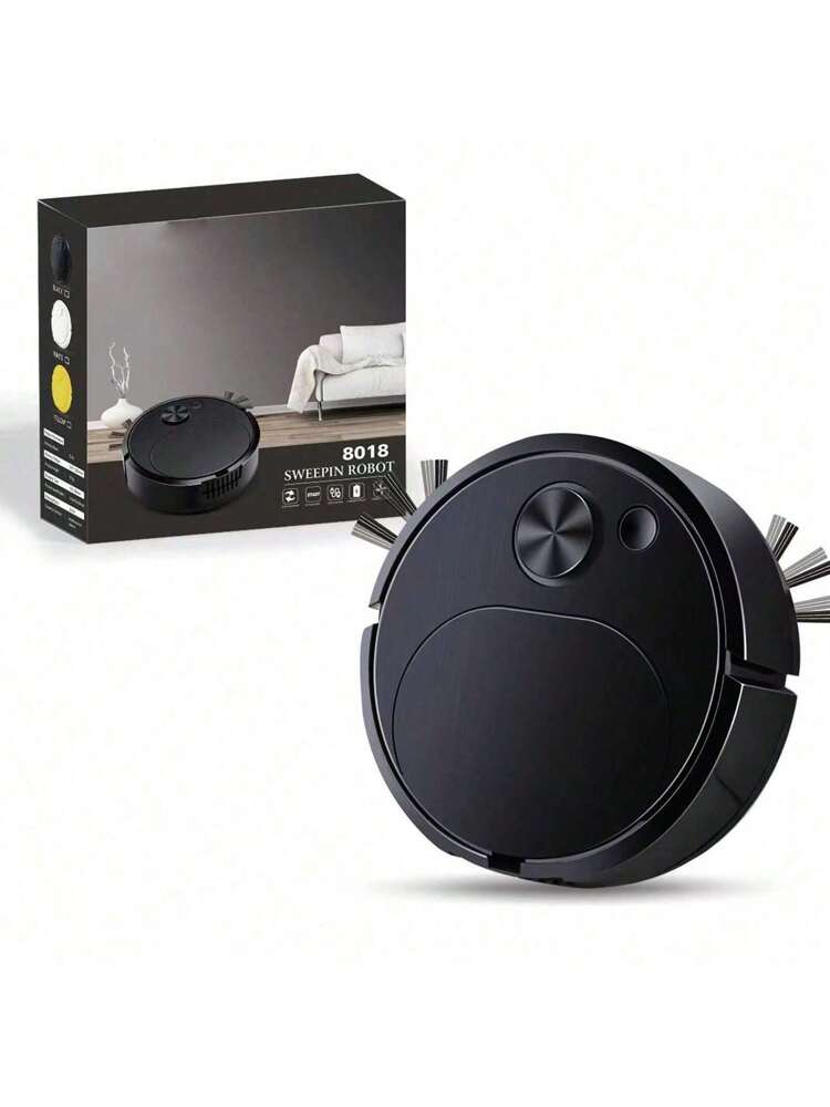 3-in-1 Smart Mini Robot Vacuum – Rechargeable Auto Sweeper, Duster & Cleaner for Home Use, Compact Design
