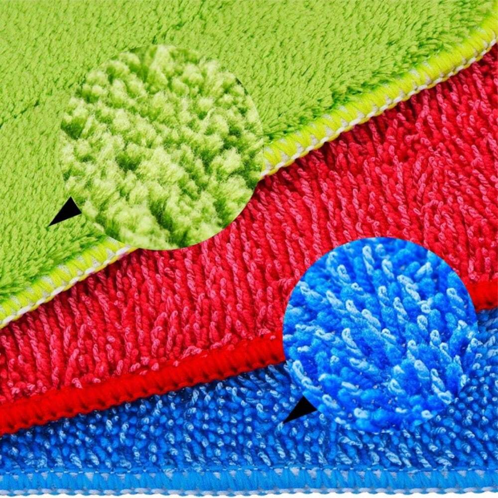 6-Pack Microfiber Wet & Dry Mop Pads – Reusable, Absorbent Cleaning Cloths for Kitchen, Bathroom & Floor Care