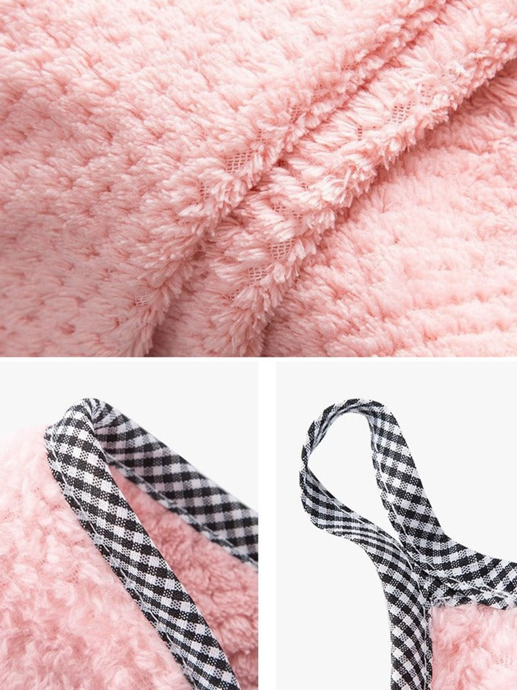10pcs Coral Fleece Hanging Dish Cloth Set – Absorbent Kitchen Towels, Reusable Cleaning Rags for Home, Bathroom, Small Business Use