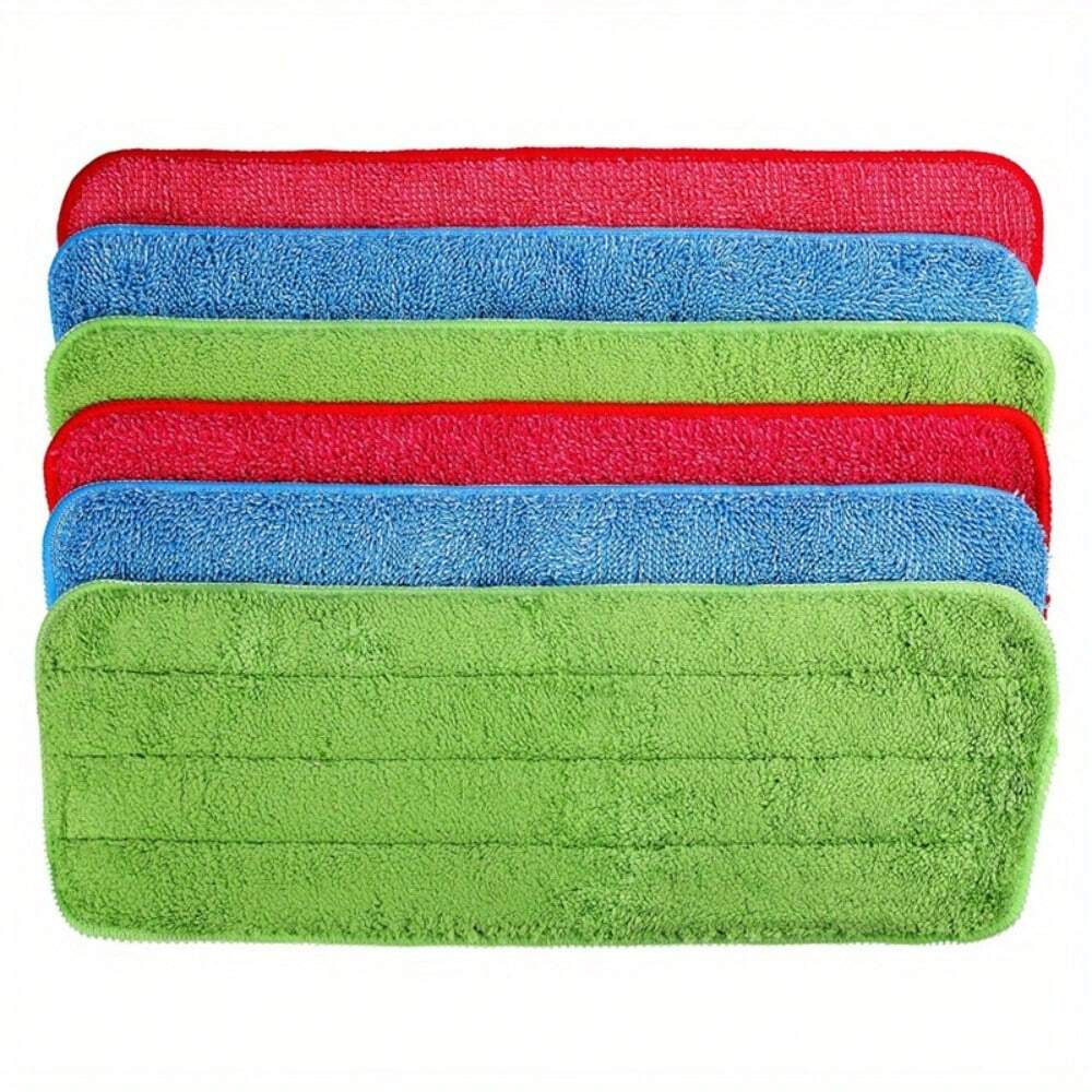 6-Pack Microfiber Wet & Dry Mop Pads – Reusable, Absorbent Cleaning Cloths for Kitchen, Bathroom & Floor Care
