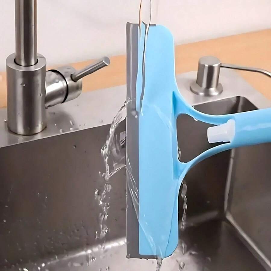 1PC Strong Decontamination Window Scraper – Short Handle Water Jet Cleaner for Home & Glass Surfaces