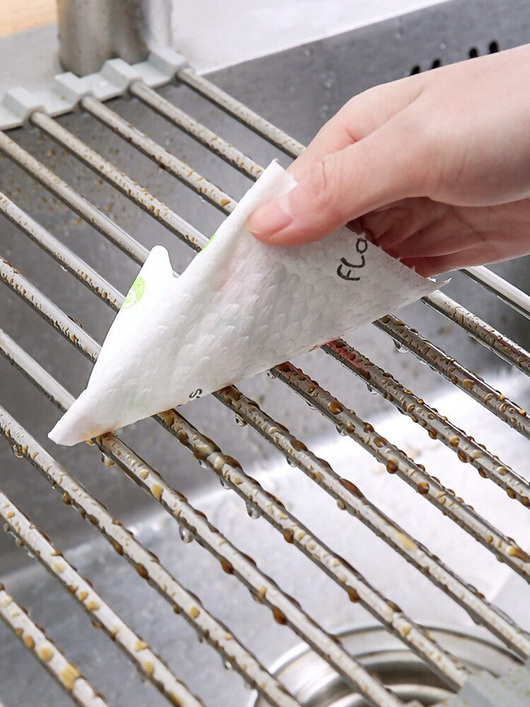 1PC Roll-Up Dish Drying Rack – Over-the-Sink Stainless Steel Dish Drainer Mat for Kitchen & Cooking