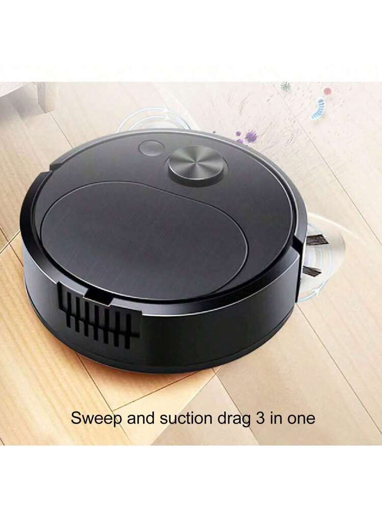 3-in-1 Smart Mini Robot Vacuum – Rechargeable Auto Sweeper, Duster & Cleaner for Home Use, Compact Design