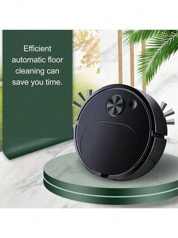 3-in-1 Smart Mini Robot Vacuum – Rechargeable Auto Sweeper, Duster & Cleaner for Home Use, Compact Design