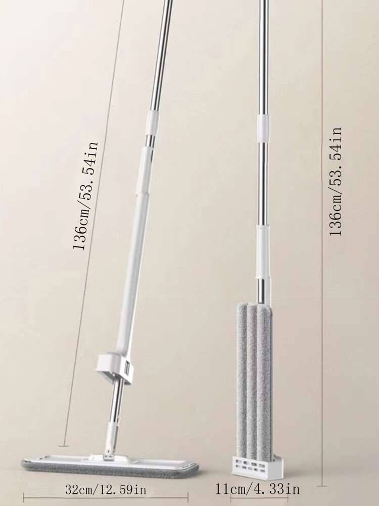 1pc Hands-Free Flat Mop, Lightweight & Convenient, Ideal For Quick Home Floor Cleaning Tasks